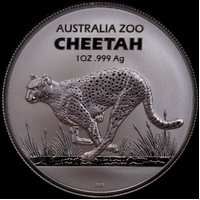 2021 Silver 1oz Coin Australia Zoo - Cheetah