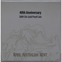 2009 50 Cent Gold Proof Coin 40th Anniversary Commemorative