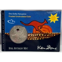 2009 Frosted Unc One Dollar Coin Kangaroo Ken Done
