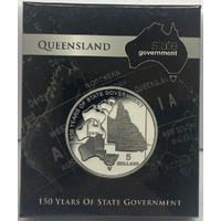 2009 5 Dollar Silver Proof Coin Self Government Queensland