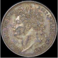 1821 Silver Shilling George IV S#3810 Unc (MS62)
