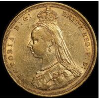 1887 Sydney Jubilee Head Sovereign about VF