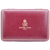 Great Britain 1937 Proof Coin Set (15) In Presentation Case