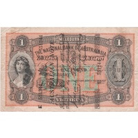 1910 Superscribed ¬£1 Note National Bank of Australasia R#S50 about VF