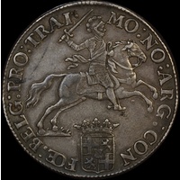 Netherlands (Overyssel) 1734 Silver Ducaton / Rider KM#80 good VF