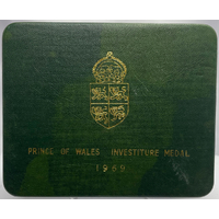 1969 Royal Mint Gilt Bronze 58mm Prince of Wales Investiture Medal