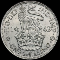 1942 Silver Shilling George VI S#4082 Uncirculated