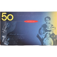 1999 Fifty Dollar Uncut Vertical Pair Deluxe Red Serials