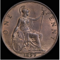 1899 Copper Penny Victoria S#3961 Uncirculated