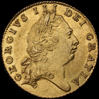 1801 Gold Half Guinea George III S#3736 about Unc