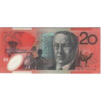 1998 $20 Note AA98 First Prefix MacFarlane/Evans R418bF Uncirculated