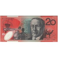 1998 $20 Note DA98 Last Prefix Macfarlane/Evans R418bL Uncirculated
