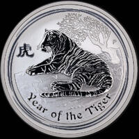 2010 Silver Lunar 1oz Coin Tiger - Series II