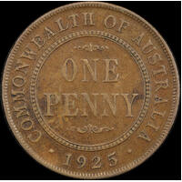 1925 Penny Broken 'N' Variety about VF
