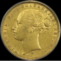 1875 Sydney Mint Young Head Sovereign ANACS AU53
