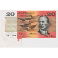 1993 $20 Note Paper Fraser/Evans Flap Error R415 GEF