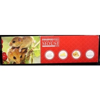 2008 Silver Lunar Four Coin Typeset Year Of The Mouse