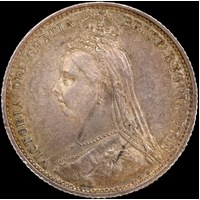 1887 Silver Sixpence Victoria S#3928 Uncirculated