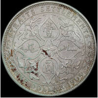 Straits Settlements 1904-B Silver Trade Dollar KM#25 Extremely Fine