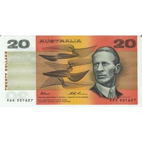 1993 $20 Note AAA serials Fraser/Evans R415A Uncirculated