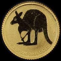 2011 Gold 2 Dollar Half Gram Coin Kangaroo Uncirculated