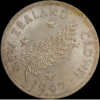 New Zealand 1949 Silver Crown KM#22 Choice Uncirculated