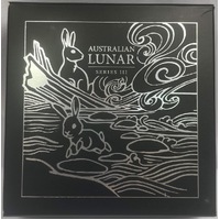 2023 Silver Lunar 1/2oz Coloured Proof Coin Series III Rabbit