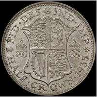 1935 Silver Half Crown George V Uncirculated