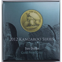 2012 Ten Dollar Gold Proof Kangaroo - Mareeba Rock Wallaby