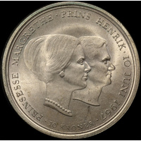 Denmark 1967 Silver 10 Kroner Frederick IX KM#856 Uncirculated