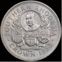 Southern Rhodesia 1953 Silver Crown KM#27 Uncirculated