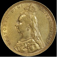 1893 Sydney Jubilee Head Sovereign Extremely Fine