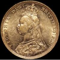 1893 Sydney Jubilee Head Sovereign good EF