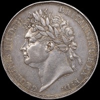 1821 Silver Crown George IV S#3805 good VF