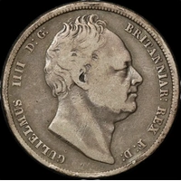 1836 Silver Half Crown William IV S#3834 good Fine