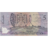 1992 $5 Note AB19 Last Prefix Fraser/Cole R214L Extremely Fine