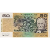 1974 $50 Note YAA First Prefix Phillips/Wheeler R505F Extremely Fine