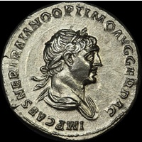 Ancient Rome (Imperial) 114-117 AD Trajan Silver Denarius Felicitas RIC 343 good VF