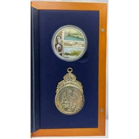 Cook Islands Silver 1oz Proof Coin and Medallion Set 2004 Sydney and Emden Battle