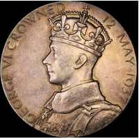 Great Britain Coronation Medal Silver 1937 George VI 32mm