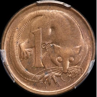 1966 Perth Mint One Cent Choice Unc (PCGS MS 64RB)