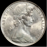 1966 50 Cent Coin Obverse Planchet Flaw Error Uncirculated