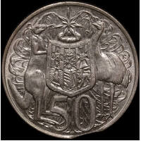 1966 Silver 50 Cent Clipped Planchet Error about Unc