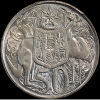 Australia 1966 Fifty Cent Silver Round Choice Unc (PCGS MS 64)