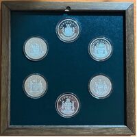 Set of 6 Silver Medallions Australian State Medals
