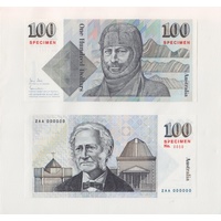 1984 100 Dollar Specimen Banknote Pair in Official Presentation Folder