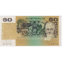 1983 $50 Note Johnston/Stone Missing Intaglio and Signatures R508 good VF