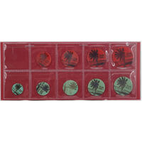 Keeling-Cocos Islands 1968 Plastic Token Set (10 Rupee ~ 1 Cent) KM#Tn8~16 EF ~ Unc