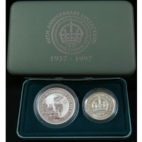 1997 Silver Two Ounce Specimen Privy Mark Set 1937 Crown 2 Coin Set