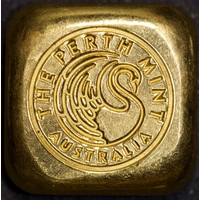 Perth Mint 1ozt Cast Gold Ingot 99.99% Pure